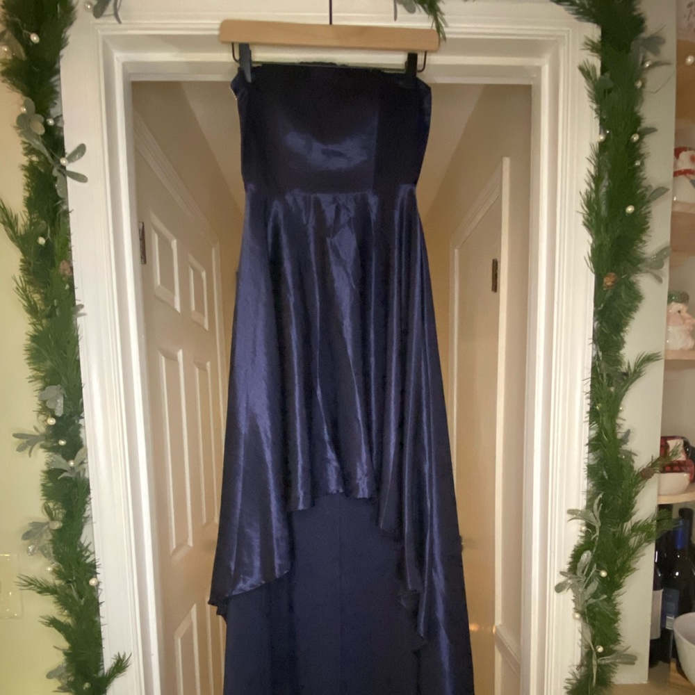 NWT- Angel biba faux satin strapless cocktail dress